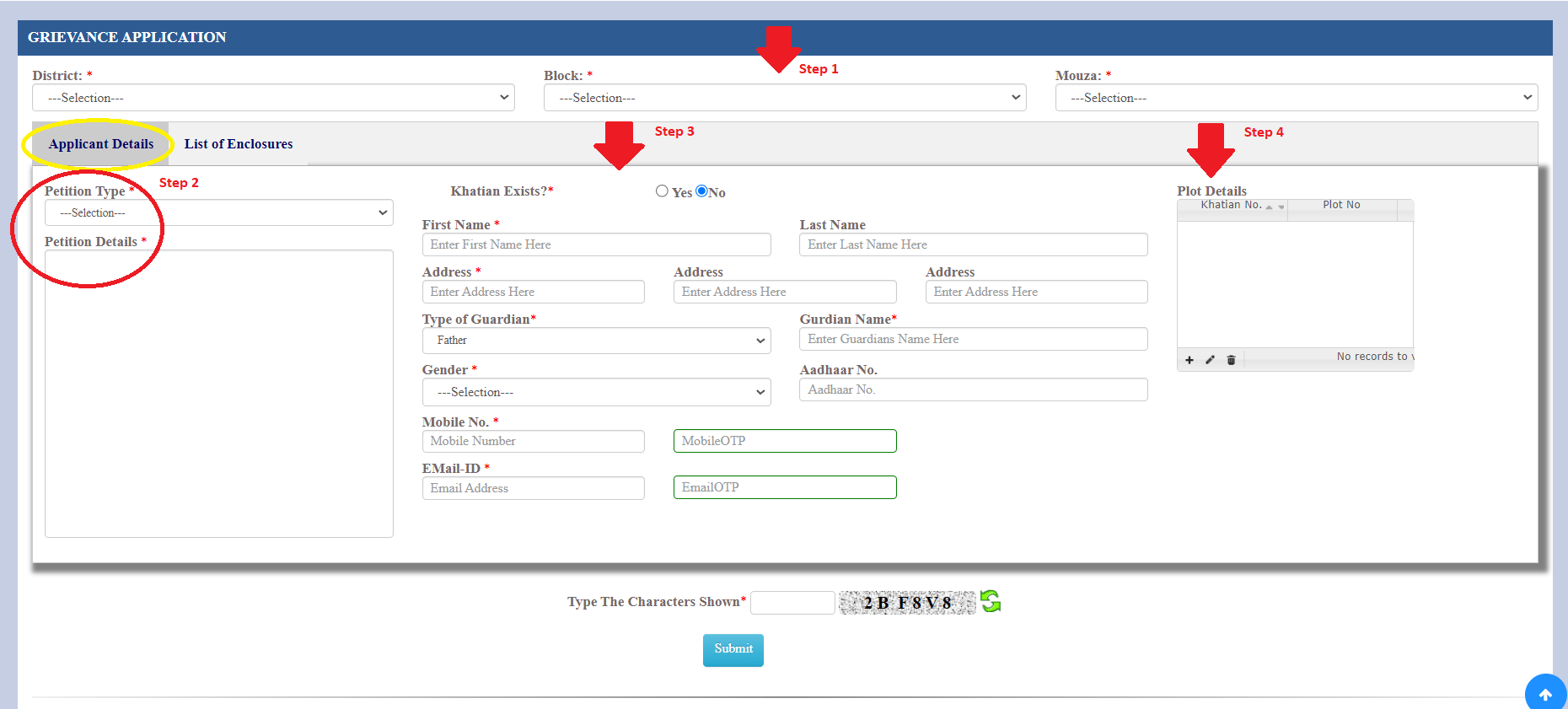 Public grievance application