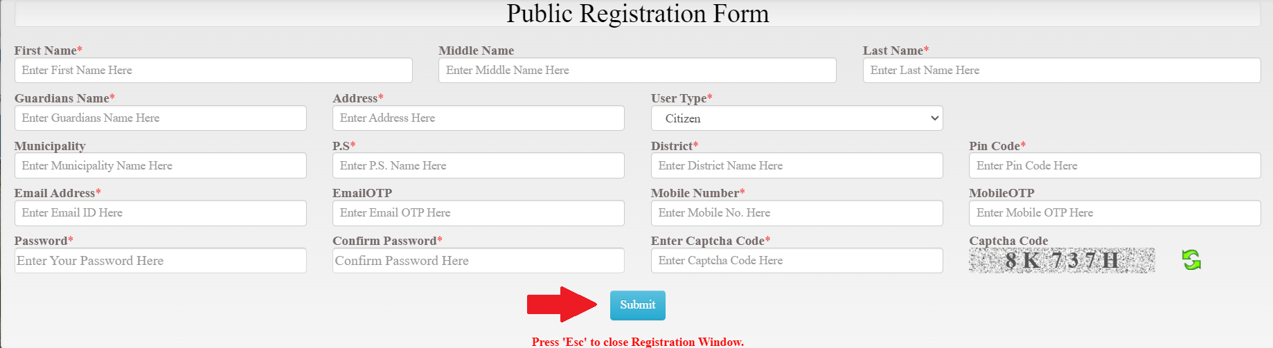 Banglarbhumi Registration